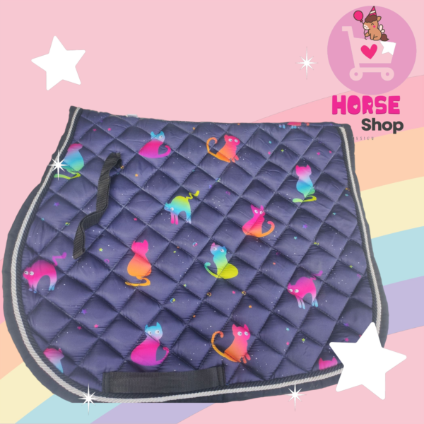 Tapis de selle motif chat