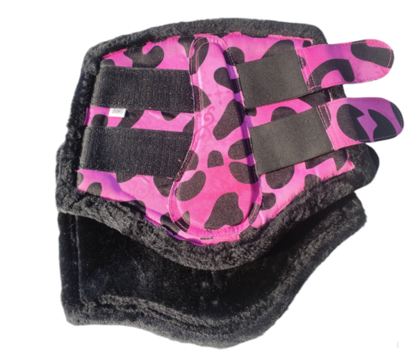 Ensemble Tapis de selle léopard rose